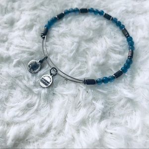 Alex and ani blue and silver beaded bracelet